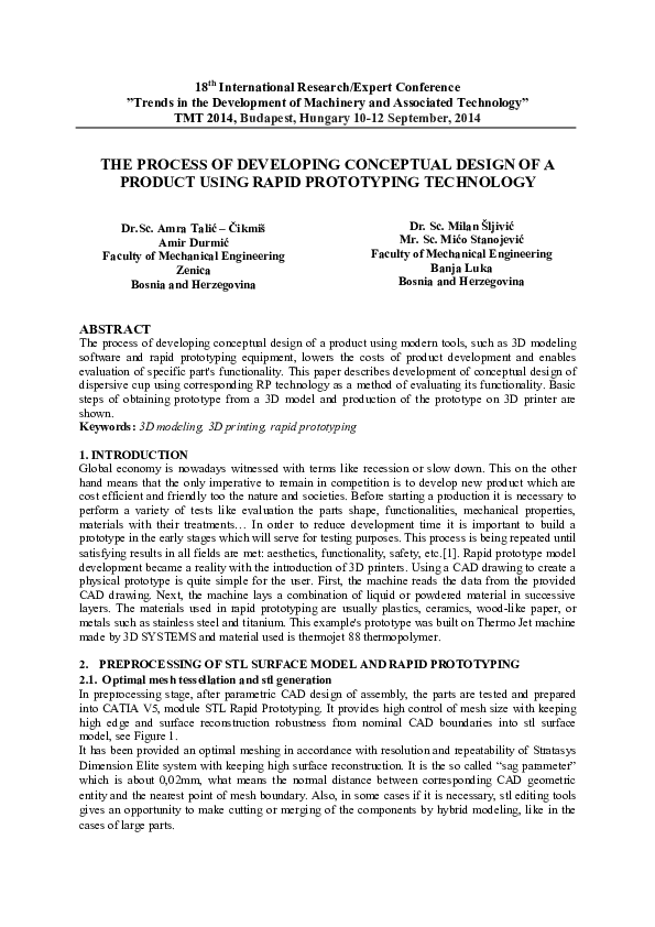 (PDF) The Process of Developing Conceptual Design of a Product Using ...