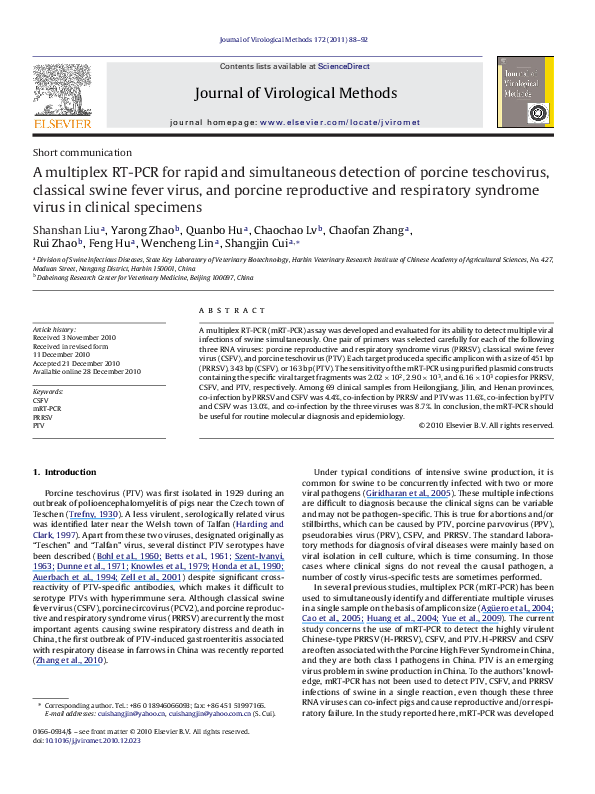 (PDF) A multiplex RT-PCR for rapid and simultaneous detection of ...