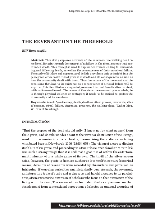 The Revenant on the Threshold