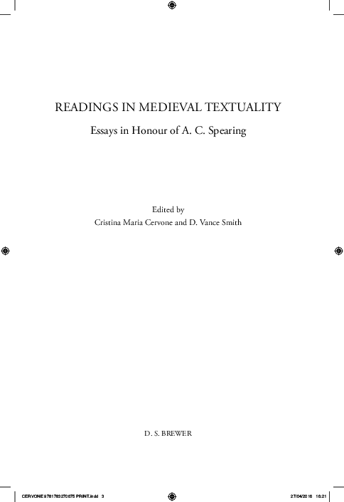 Destroyer of Forms: Chaucer's Philomela