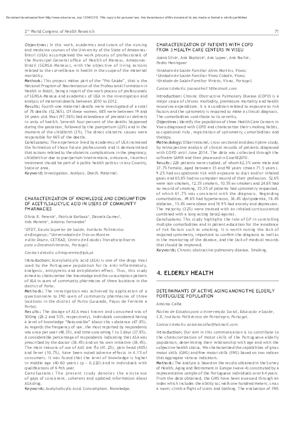 (PDF) Determinants of active aging among the elderly Portuguese population