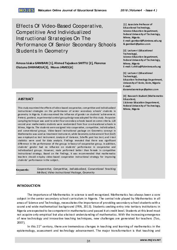 (PDF) Effects of video based Cooperative Competitive Individualized ...