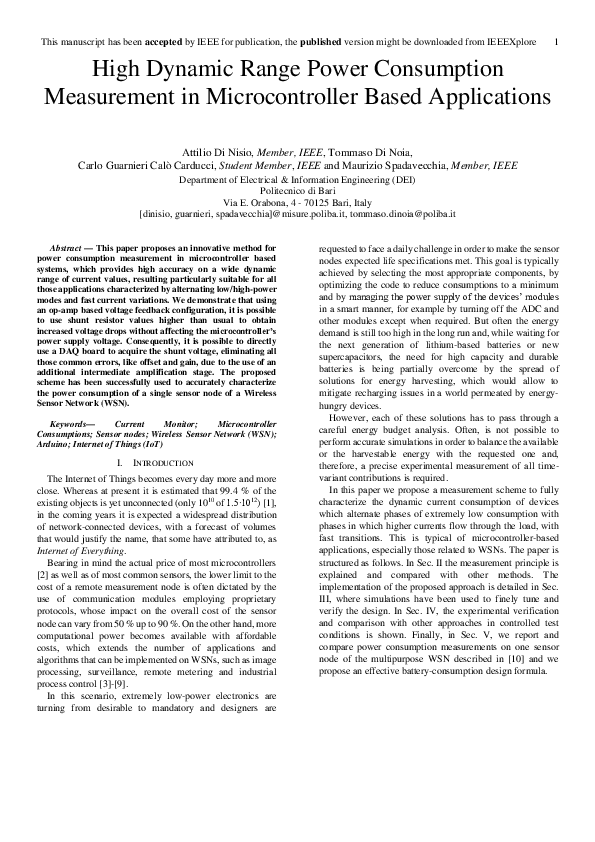 (PDF) High Dynamic Range Power Consumption Measurement in