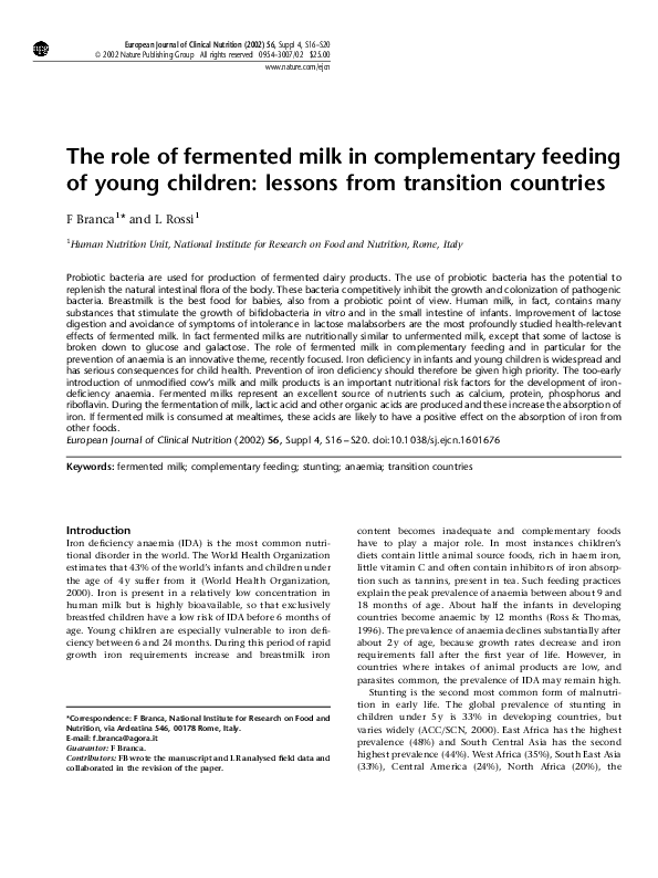 Research proposal on complementary feeding image