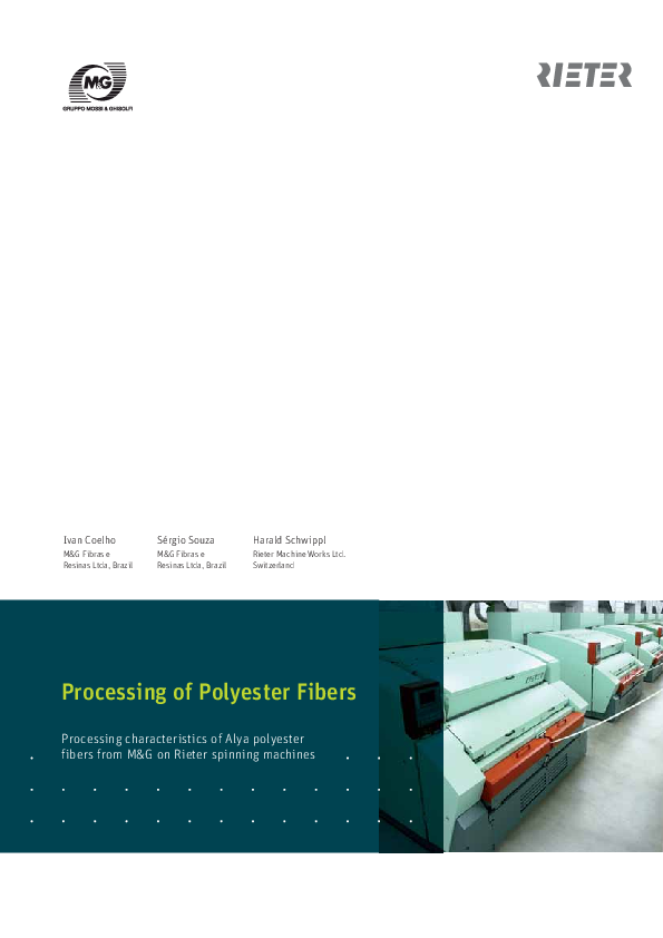 (PDF) Processing of Polyester Fibers Processing characteristics of Alya ...