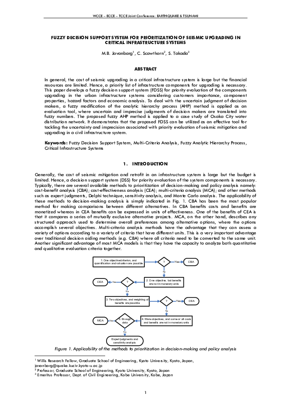 (PDF) Fuzzy Decision Support System for Prioritization of Seismic ...