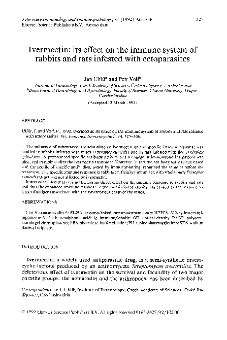(PDF) Ivermectin: its effect on the immune system of rabbits and rats ...