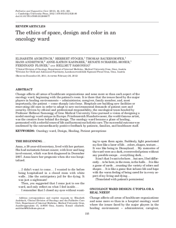 (PDF) Cancer patients' emotional distress, coping styles and perception ...