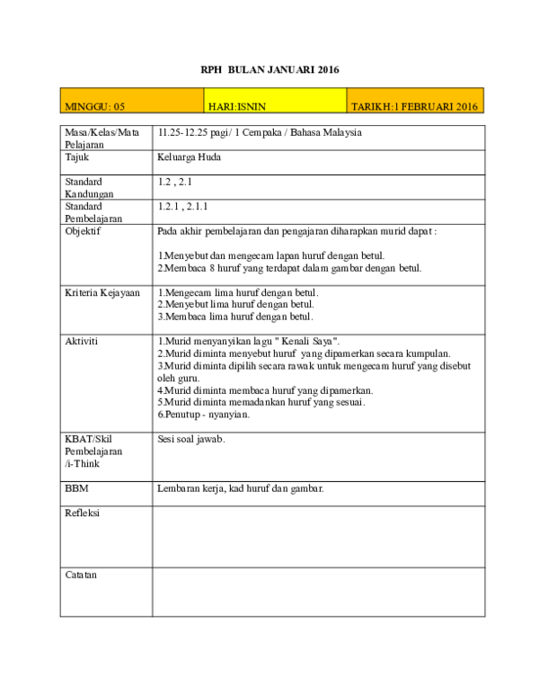 (DOC) Contoh rph th | Adam Lawrence - Academia.edu