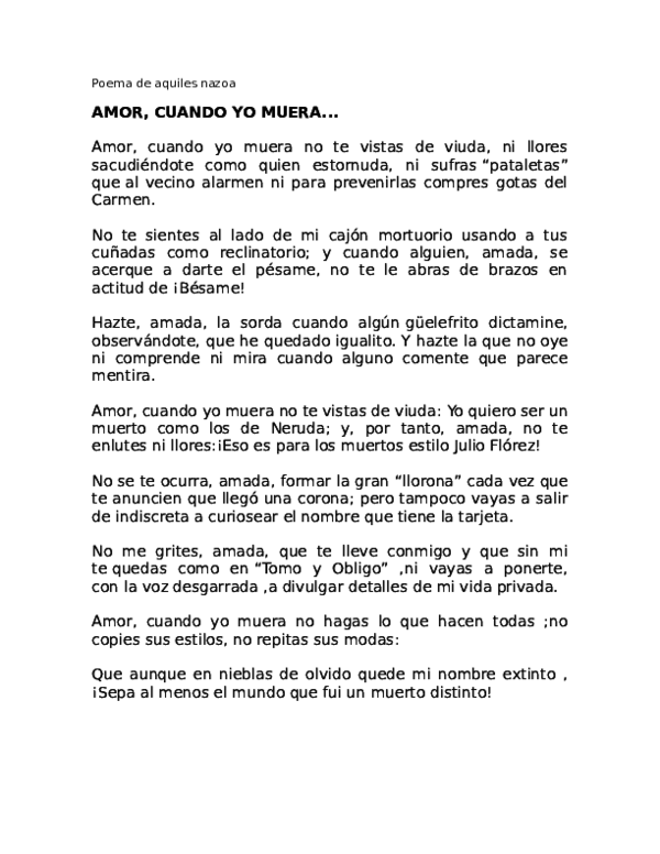 (DOC) Poema de aquiles nazoa