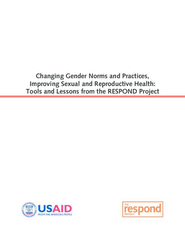 (PDF) Changing Gender Norms and Practices, Improving Sexual and ...