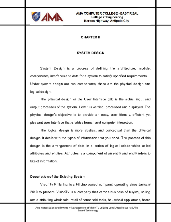 (DOC) CHAPTER II SYSTEM DESIGN