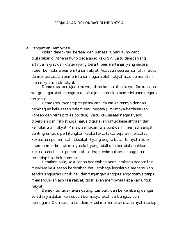 Essay demokrasi di indonesia image