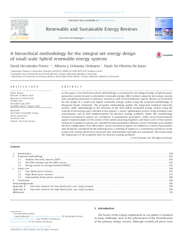 (PDF) A hierarchical methodology for the integral net energy design of ...