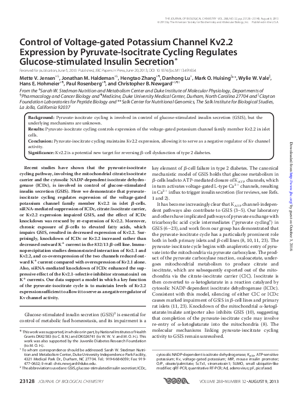 (PDF) Control of voltage-gated potassium channel Kv2.2 expression by ...