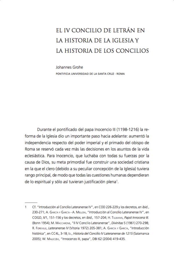(PDF) El IV Concilio de Letrán en la Historia de la Iglesia y la