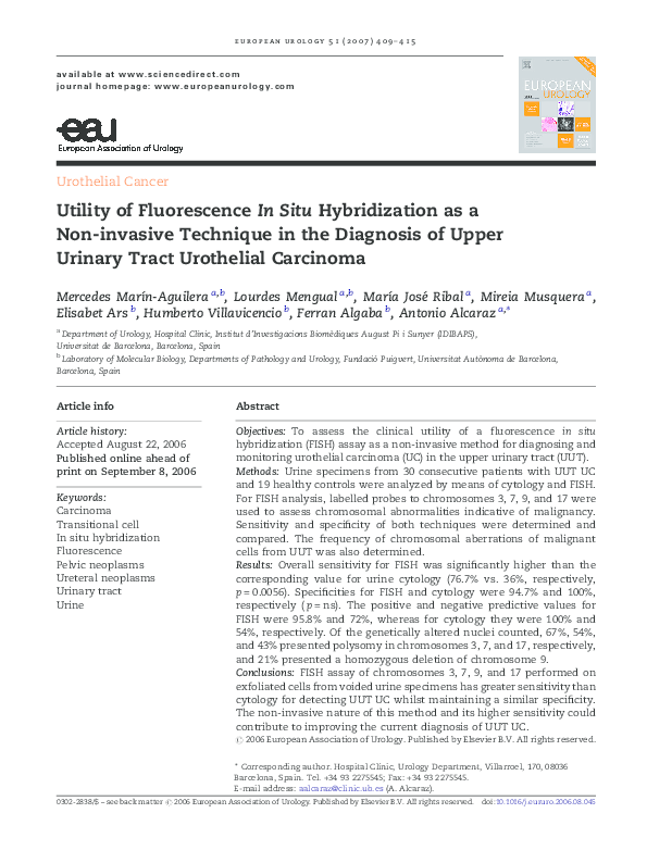 (PDF) Utility of Fluorescence In Situ Hybridization as a Non-invasive ...