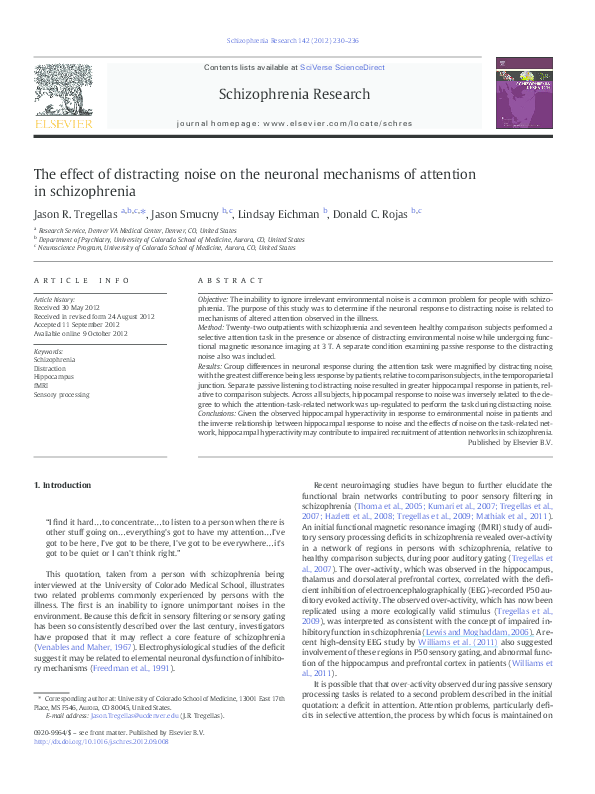 (PDF) The effect of distracting noise on the neuronal mechanisms of ...