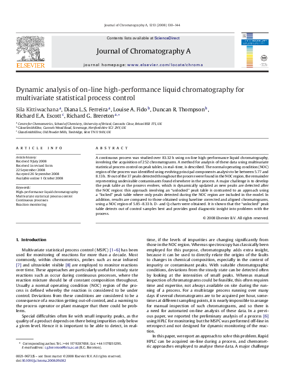 (PDF) Dynamic analysis of online highperformance liquid