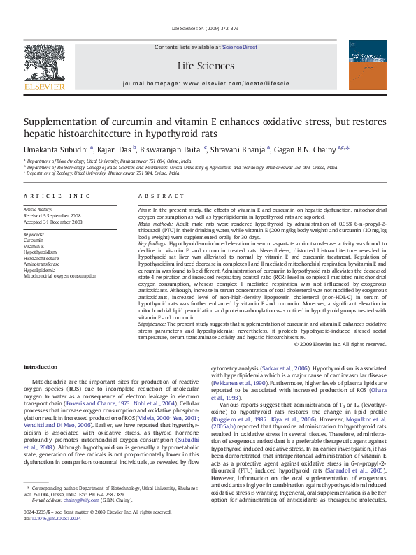 (PDF) Supplementation of curcumin and vitamin E enhances oxidative ...