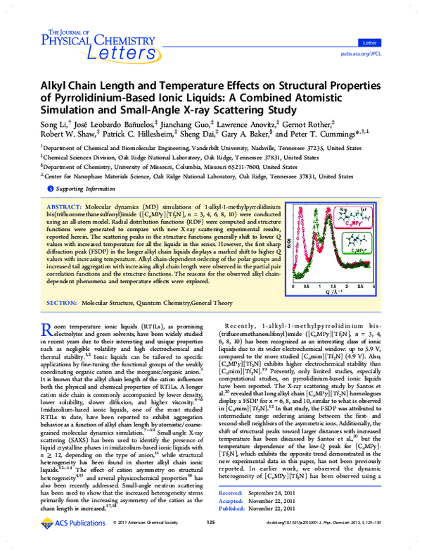 (PDF) Alkyl Chain Length and Temperature Effects on Structural ...