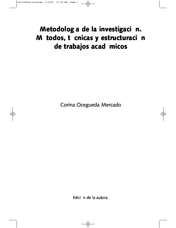 (PDF) Metodología de la investigación. Métodos, técnicas y