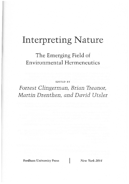 Ecological hermeneutics essay picture