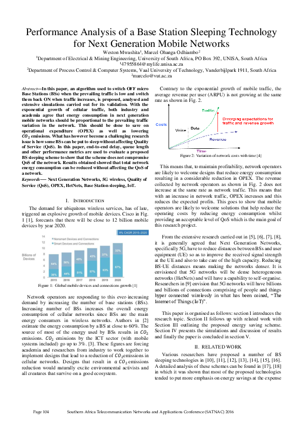 (PDF) Performance Analysis of a Base Station Sleeping Technology for ...