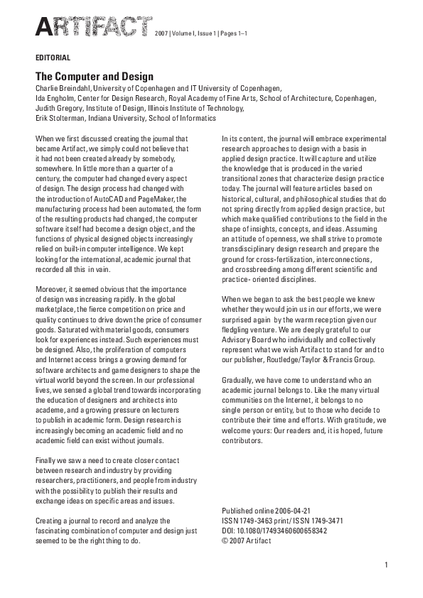 (PDF) The Computer and Design