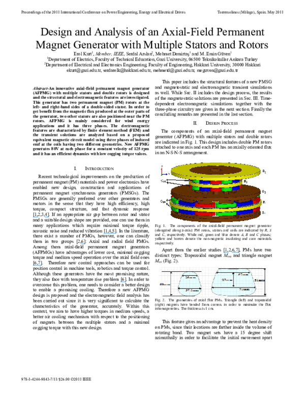 (PDF) Design and analysis of an axial-field permanent magnet generator ...