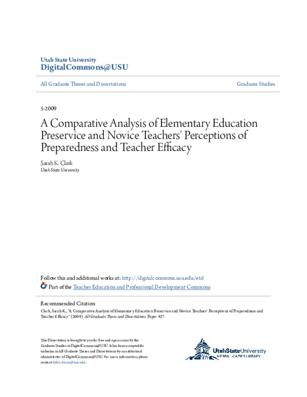 (PDF) A comparative analysis of elementary education preservice and ...