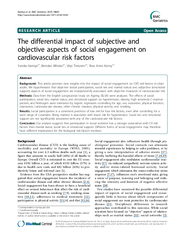 (PDF) The differential impact of subjective and objective aspects of ...