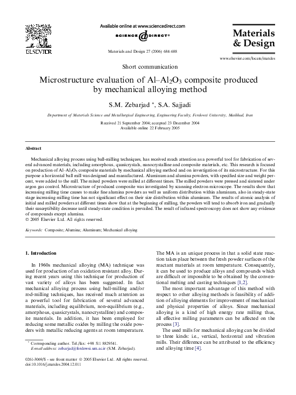 (PDF) Microstructure evaluation of Al–Al 2O 3 composite produced by ...