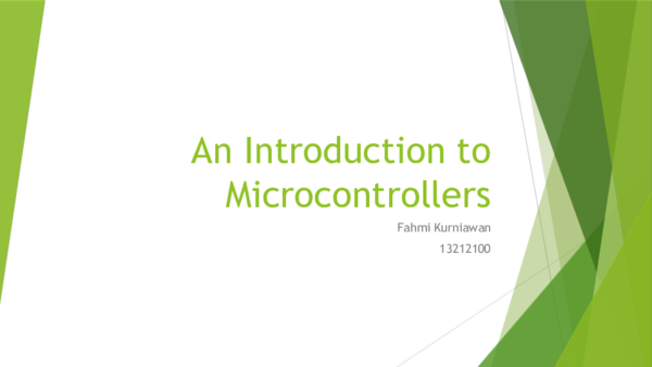 (PPT) An Introduction to Microcontrollers