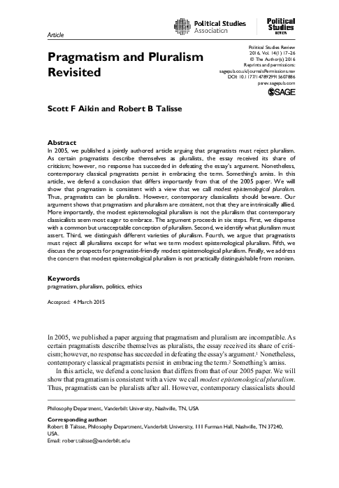 Pragmatism essay pdf picture