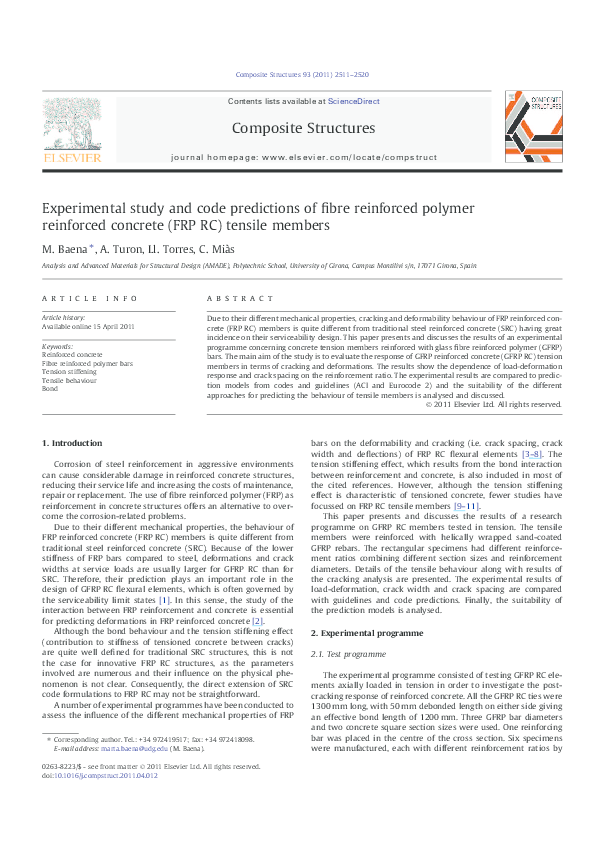 (PDF) Experimental study and code predictions of fibre reinforced ...