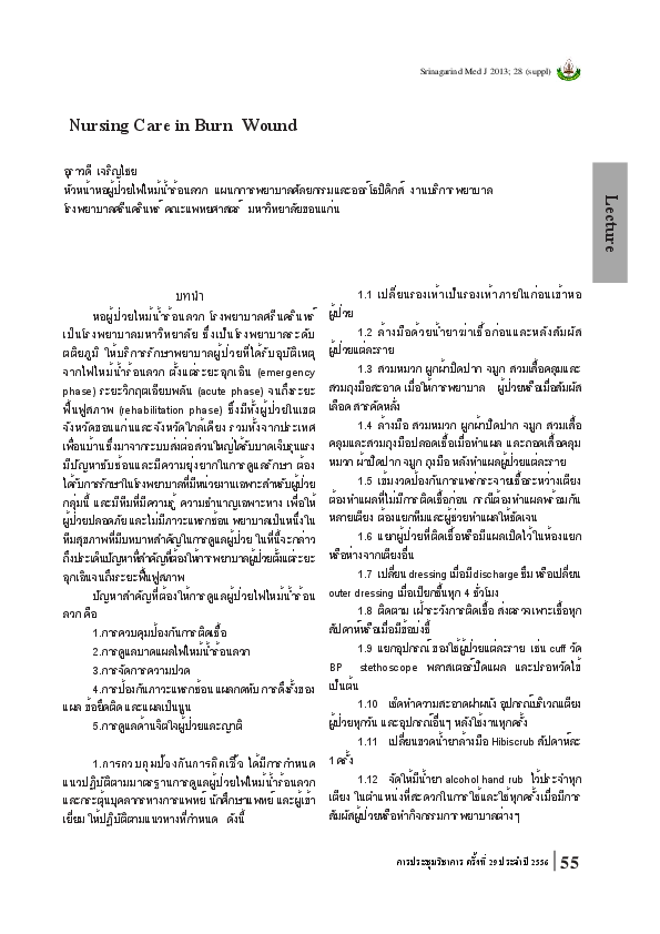 (PDF) Nursing Care in Burn Wound