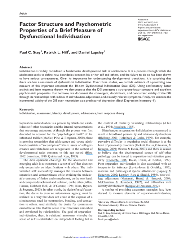 (PDF) Factor Structure and Psychometric Properties of the Young Schema ...