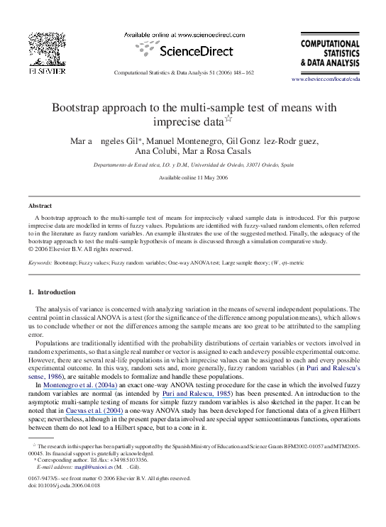 (PDF) Bootstrap approach to the multi-sample test of means with ...