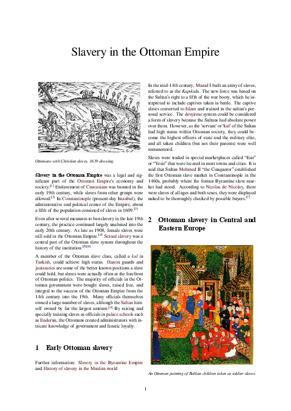 (PDF) Slavery in the Ottoman Empire afifah nurul afifah Academia.edu