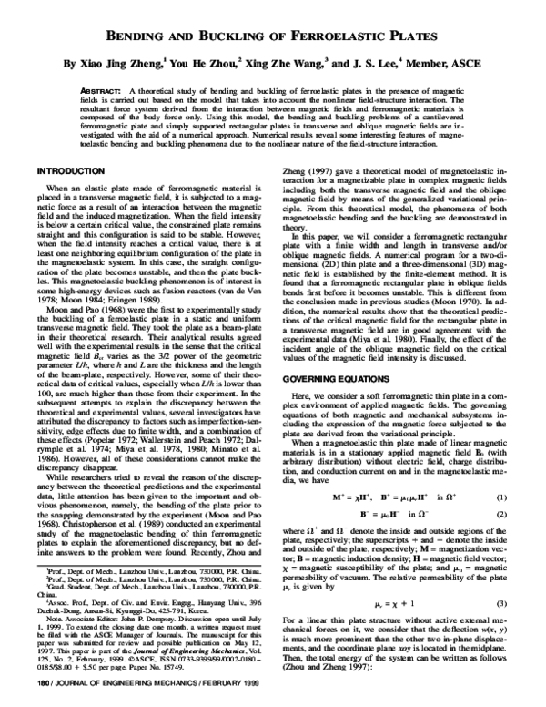 (PDF) Bending and Buckling of Ferroelastic Plates