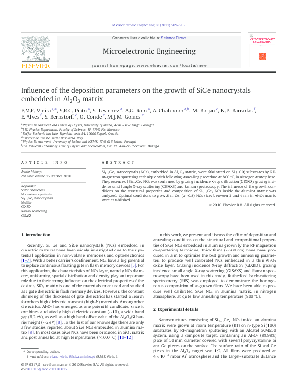 (PDF) Influence of the deposition parameters on the growth of SiGe ...