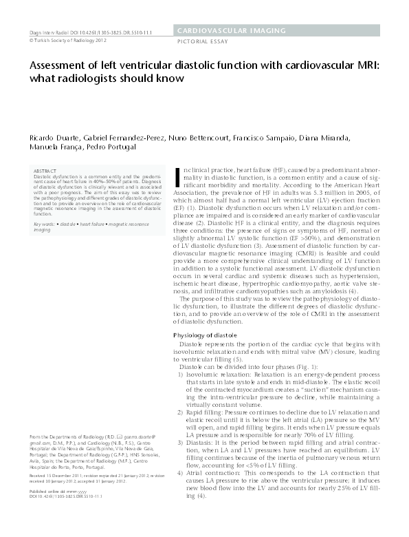 (PDF) Assessment of left ventricular diastolic function with Doppler ...