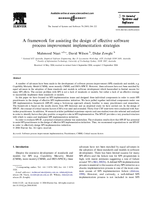 (PDF) A framework for assisting the design of effective software ...