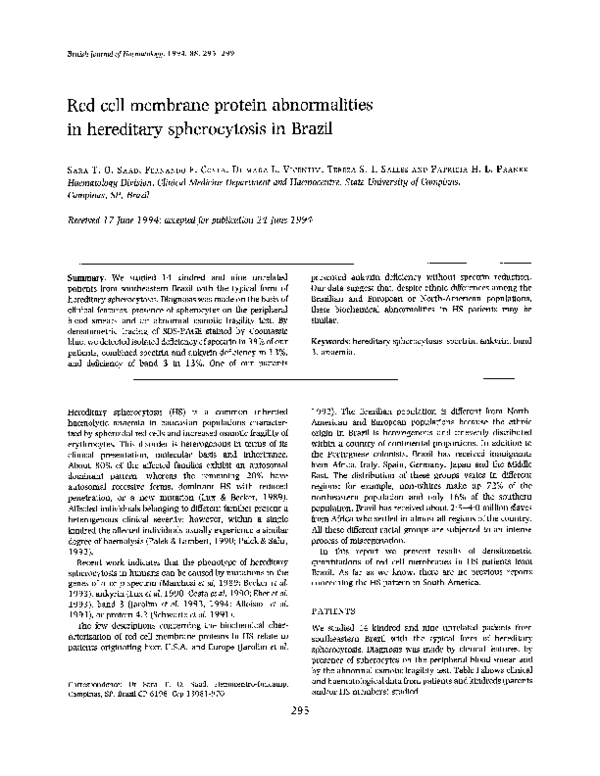 Hereditary spherocytosis diagnosis picture