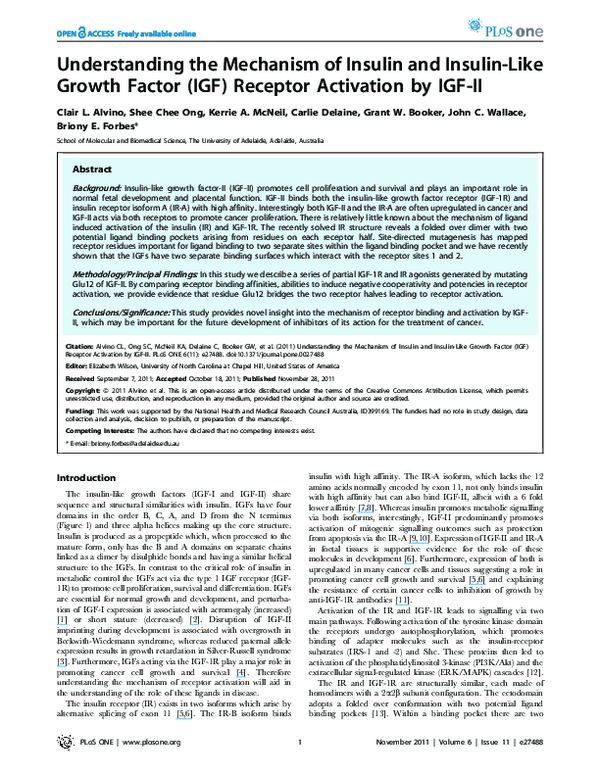 (PDF) Understanding the Mechanism of Insulin and Insulin-Like Growth ...