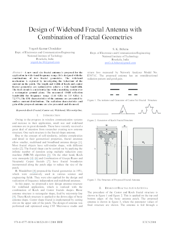 (PDF) Design of wideband fractal antenna with combination of fractal ...