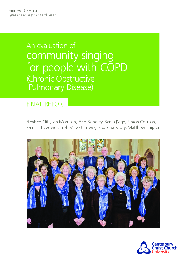 (PDF) An evaluation of community singing for people with COPD (Chronic ...