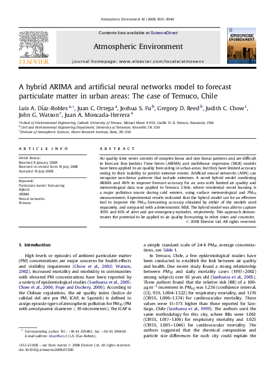 (PDF) A hybrid ARIMA and artificial neural networks model to forecast ...