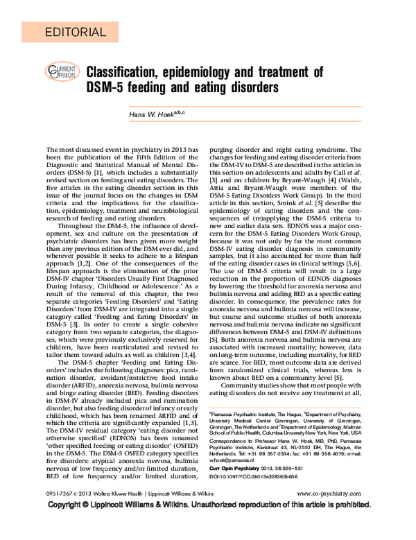 (PDF) Feeding and Eating Disorders in DSM-5